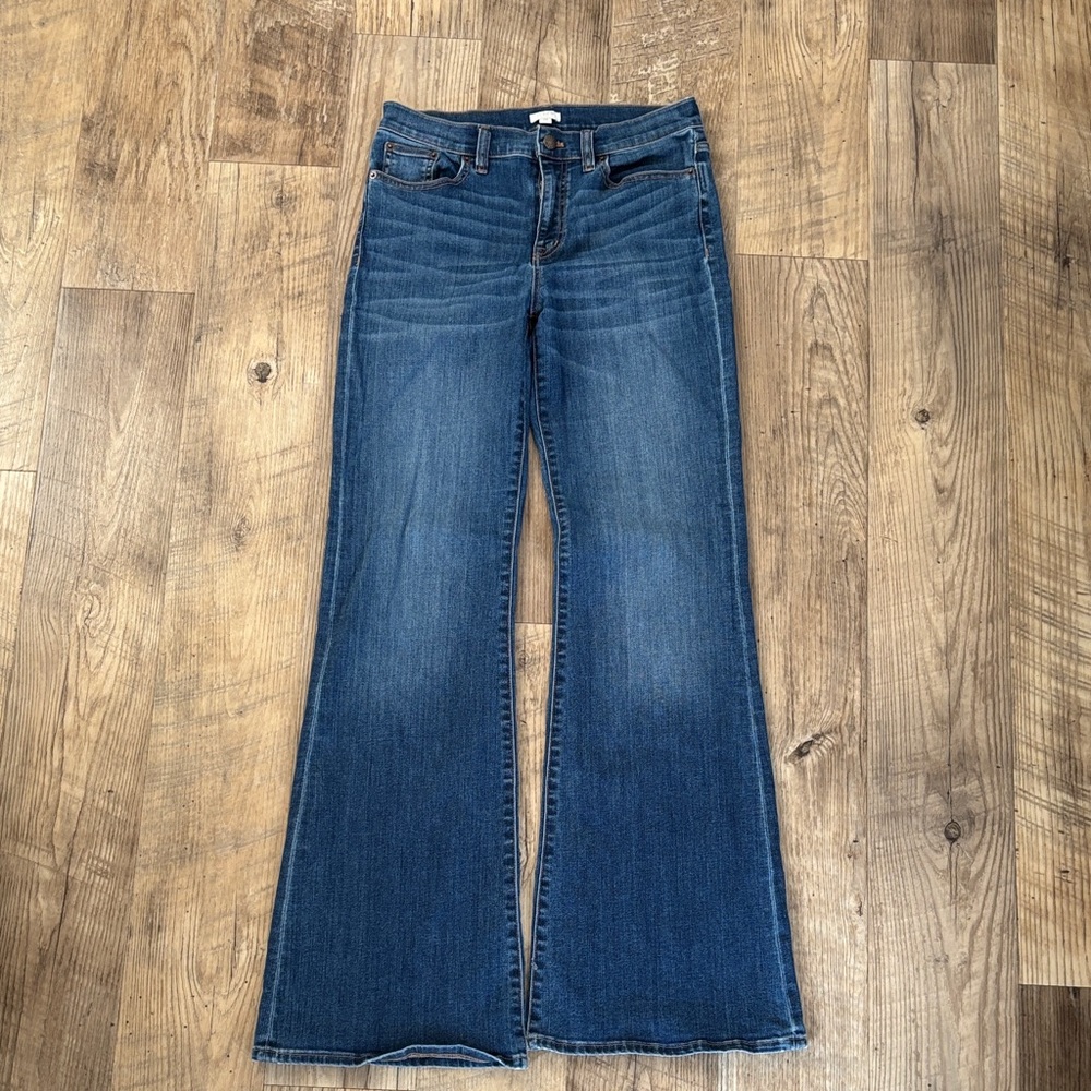 J. Crew Factory Medium Blue Flare Jeans